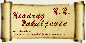 Miodrag Makuljević vizit kartica